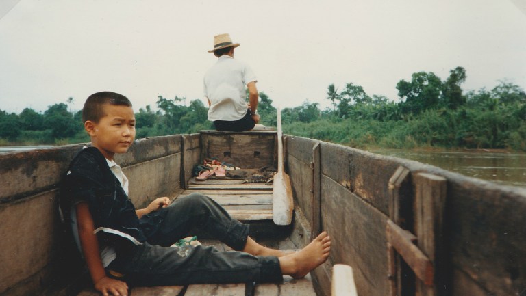 thailand boy in boat